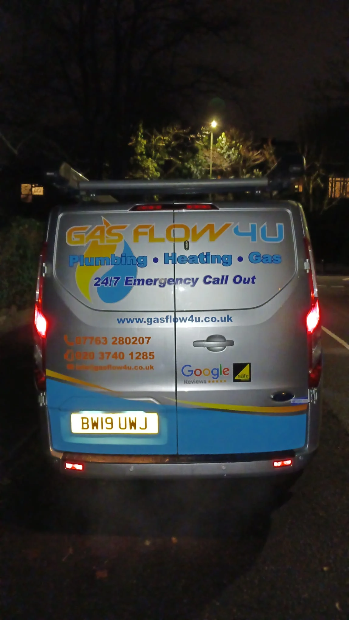 Gas Flow 4 U plumbing and heating service van