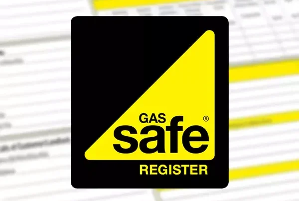 Gas Safe Register logo and landlord gas safety record